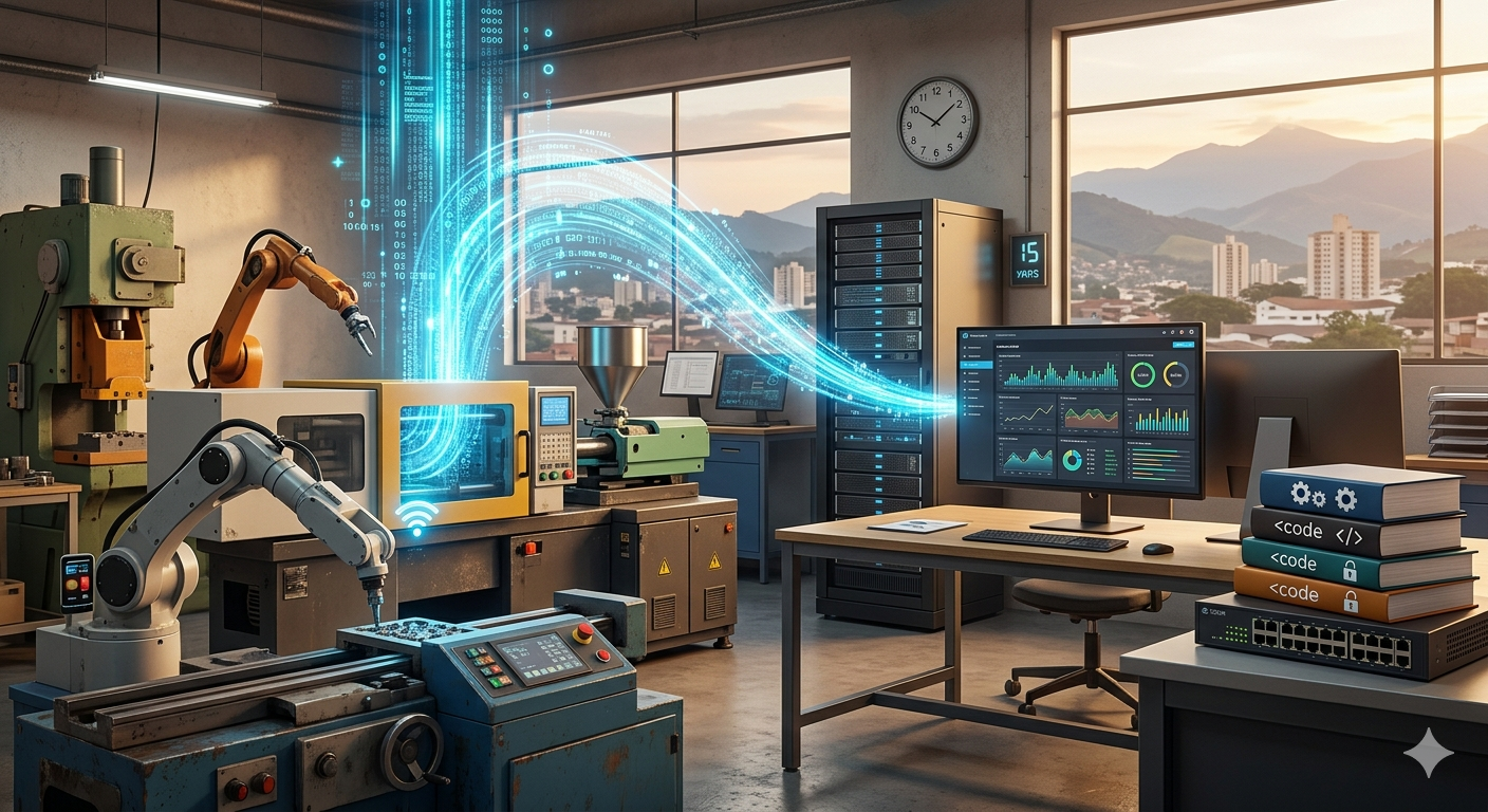 Painel de controle industrial